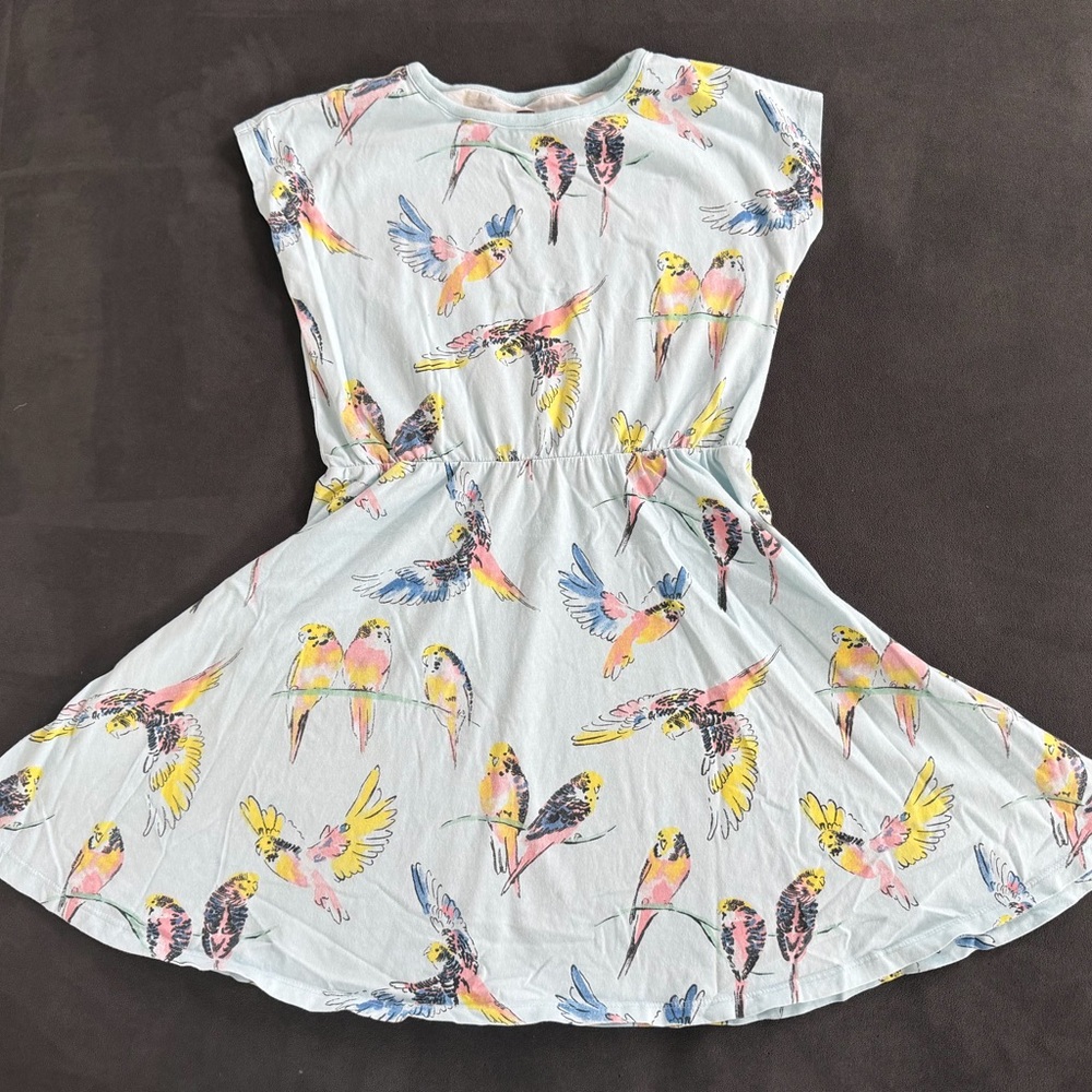 Tea Collection Multicolor Bird Print Dress